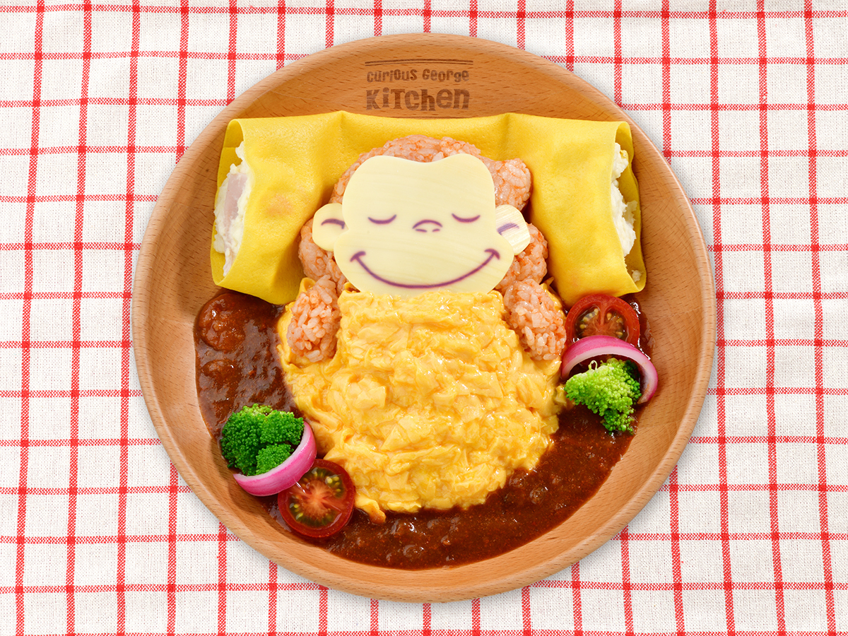 【毎日10:00～17:00までの提供】すやすやおやすみ☆「ジョージ」オムライス＆ハンバーグプレート