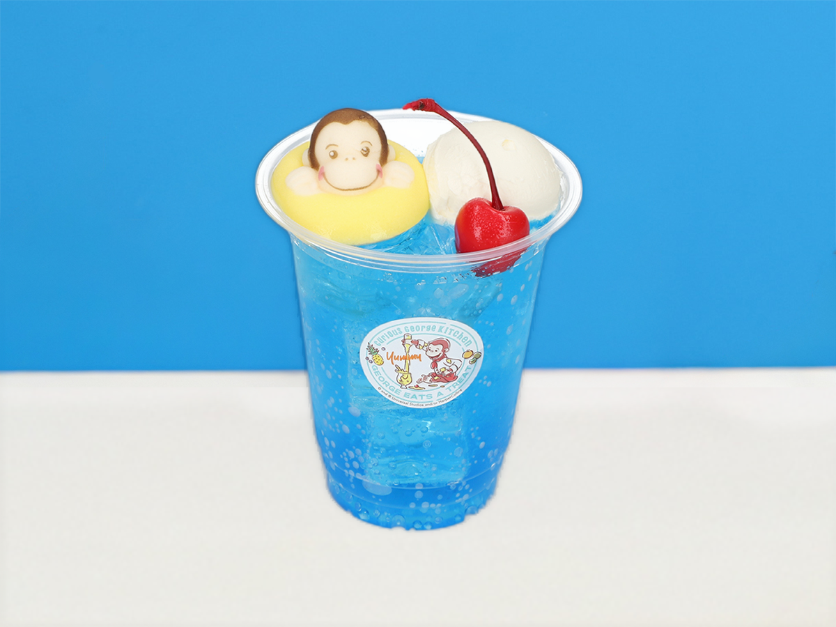うきわでぷかぷか！カラフルクリームソーダ ブルーライチ